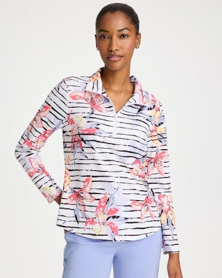 Zenergy® UPF Lily Print Half Zip | Chico's